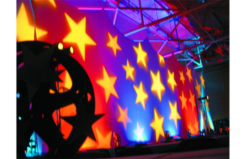 Hollywood Stars, Spandex Drape Lighting Design