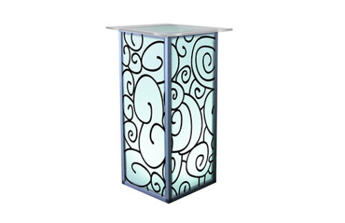 Lit Acrylic Cocktail High with Swirl Panels