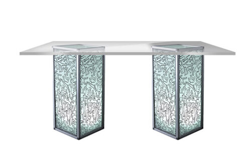 Acrylic Communal Table w/ POPART Sides