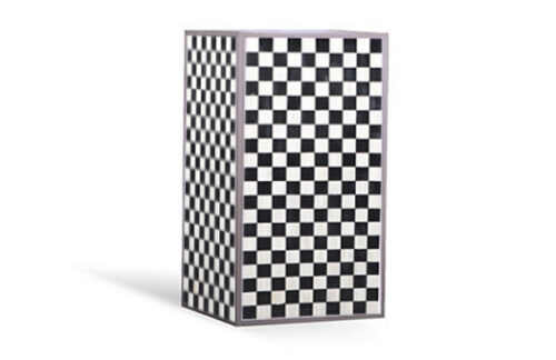 Lit Aluminum Pedestal w/ Checkered Sides