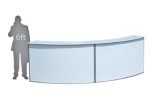 Brand-able Registration Desk Curved Sections