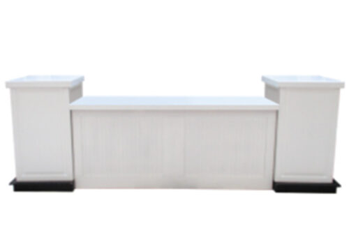 Bead Board Bar with Pedestals