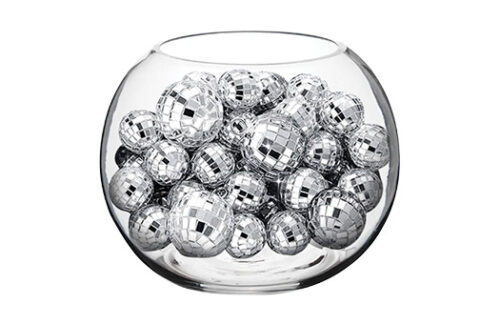 Fishbowl Vase w/ 2" Disco Balls
