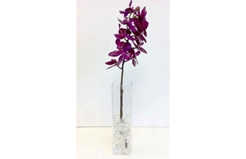 Purple Orchid Stem in Vase Centerpiece