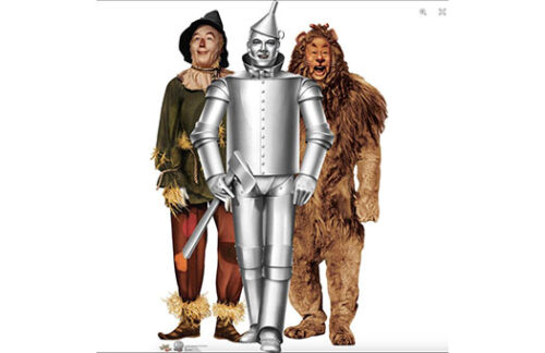 Wizard of Oz, Lion, Tin Man, And Scarecrow Cutouts