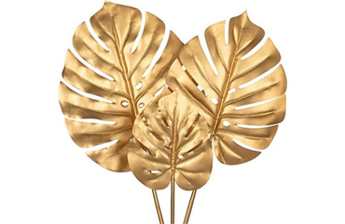 Gold Monstera Stem (Set of 3)