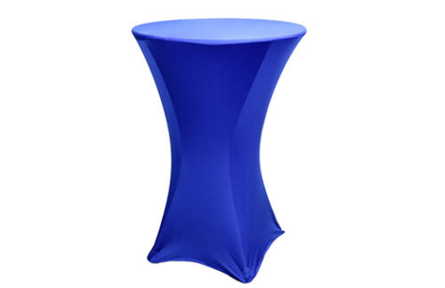 Spandex Linen Cocktail High Table 30", Royal Blue