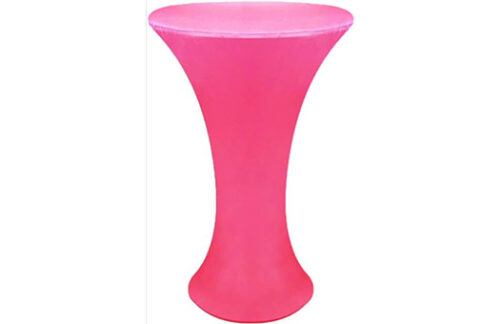 Spandex Linen Cocktail High Table 30", Pink