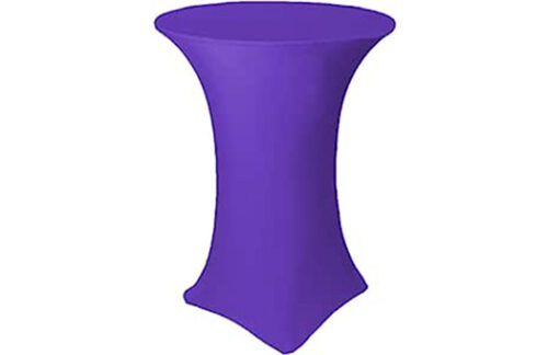 Spandex Linen Cocktail High Table 30", Purple