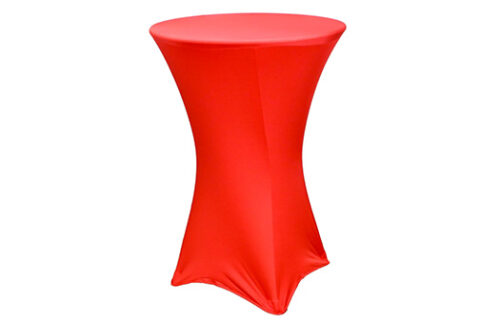 Spandex Linen Cocktail High Table 30", Red