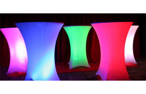 Cocktail High Table with Spandex Linen + LED