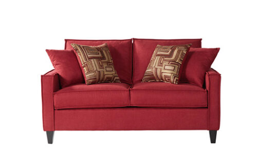 Mid-Century Loveseat, Red