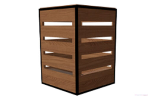 Besto Pedestal w/ Wood Slats