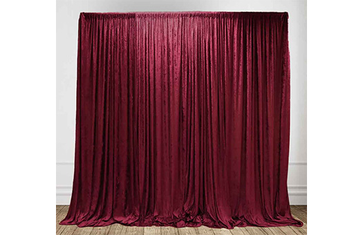 Penne Velvet Panel, Merlot Red 12' 1 Penne Velvet Panel, Merlot Red 12'