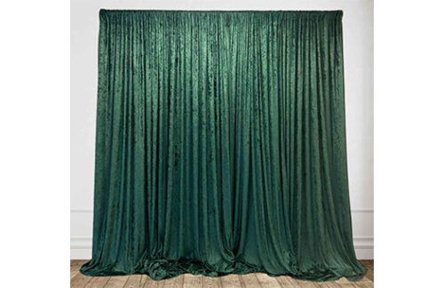 Panne Velvet Drape, Emerald 14' H x 10' W Section