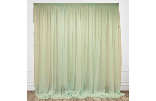Sheer Drape, Serenity Blue 12' H x 10' W Section