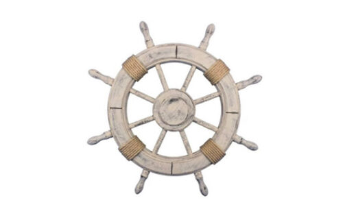 Nautical: Ships Wheel, Gray