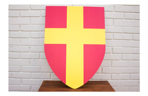 Red Shield with Yellow Cross