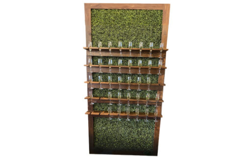 Boxwood Champagne Wall Chestnut Frame | Wine Decor