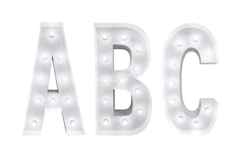 Metal 4' Lit Letters