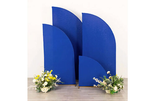 Spandex Covered Rounded Arch Set of 4, Blue