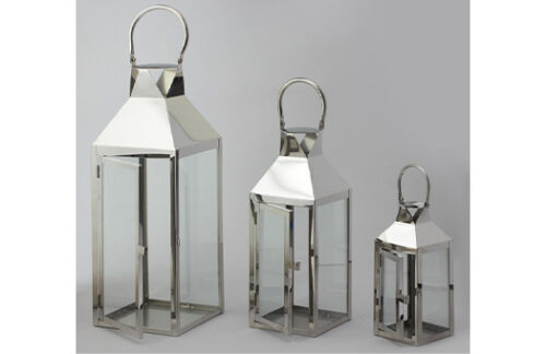 Silver Lantern Set of 3