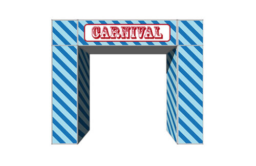Carnival Arch w/ Blue Stripes