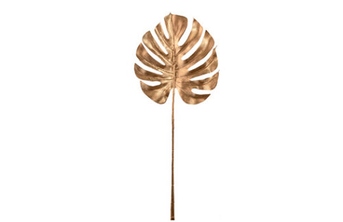 Gold Monstera Branch 28"