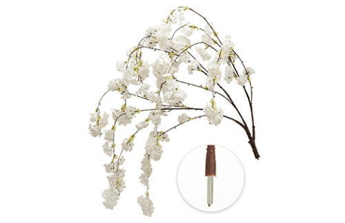 Interchangeable Drooping Cherry Blossom Branch, White
