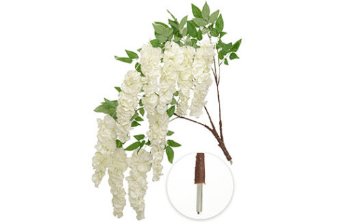 Interchangeable Wisteria Branch 34", White