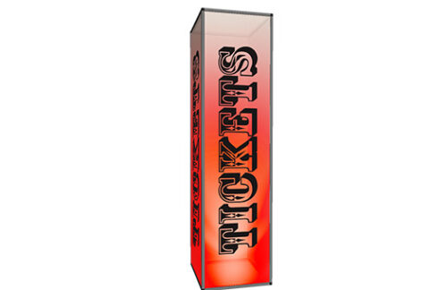 Carnival Lit Column, Tickets 8ft