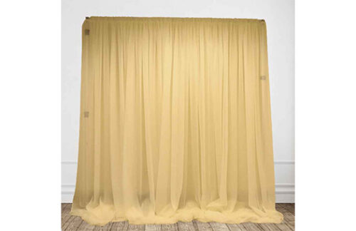 Nuvoille Sheer Drape, Ivory 20' H x 10' W Section