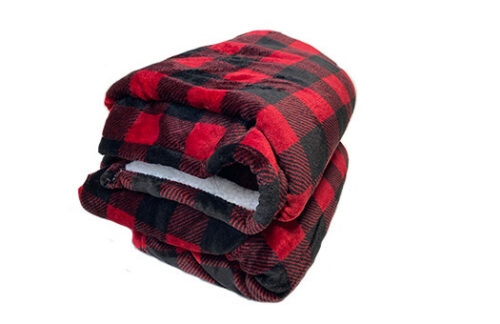 Red and Black Plaid Blanket