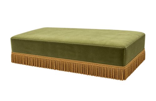 Regency Olive Lounger Gold Tassels