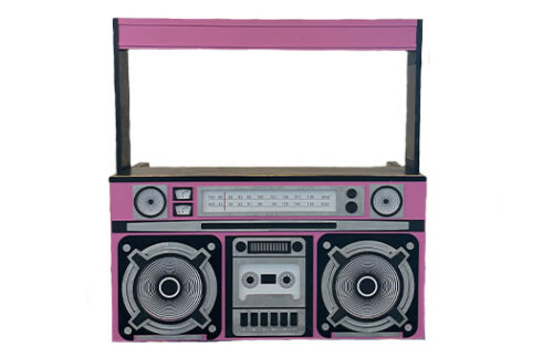 80s Boom Box Bar, Pink