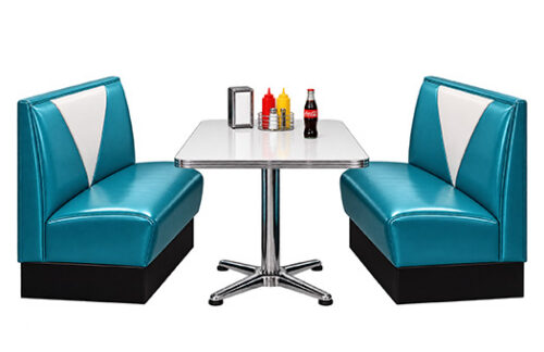 Retro 50's Diner Booth 3 Piece Set, Turquoise