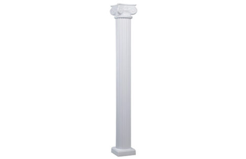 96" Column w/ Scamozzi Cap, White