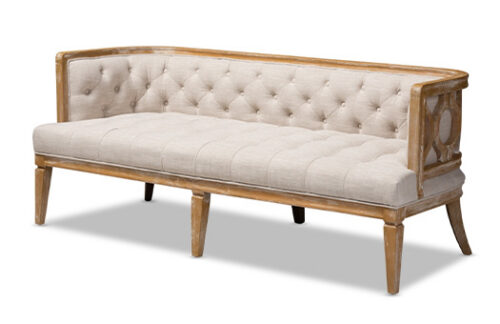Agnes French Provincial Sofa, Beige