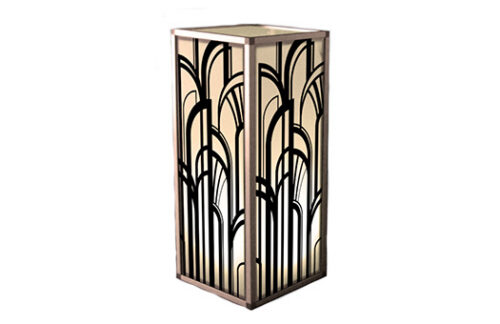 Lit Cocktail High Table w/ Art Deco Panel
